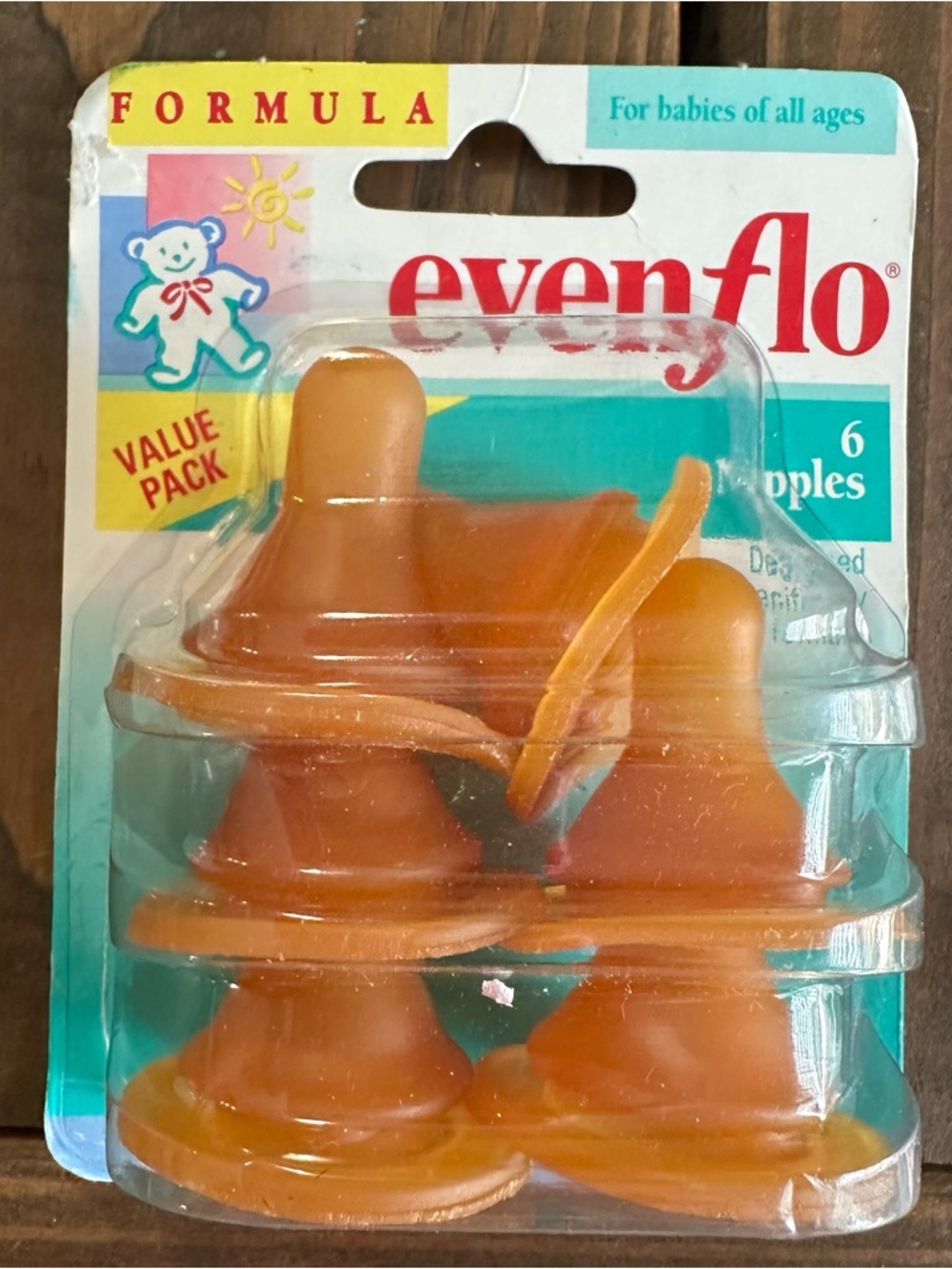Vintage 1995 Eveflo formula nipples pack of 6
